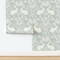 Traditional Cottagecore Floral Arts And Crafts Hand Drawn Rabbit Bunny Animals Wildflowers Botanical Farmhouse Rustic Faux Texture Crosshatch Custom Removable Wallpaper by Spoonflower Peel & Stick Wallpaper 2FT Wide 18112451